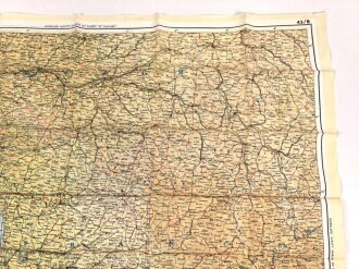 British WWII silk escape map 43A " France, Belgium Holland" . Issued to both Brotish and U.S. paratroopers. Bery good condition