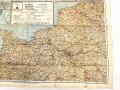 British WWII silk escape map 43A " France, Belgium Holland" . Issued to both Brotish and U.S. paratroopers. Bery good condition