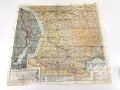 British WWII silk escape map 43A " France, Belgium Holland" . Issued to both Brotish and U.S. paratroopers. Bery good condition