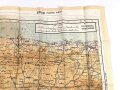 British WWII silk escape map 43K "Spain, Portugal, France" . Issued to both Brotish and U.S. paratroopers. Bery good condition