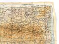 British WWII silk escape map 43K "Spain, Portugal, France" . Issued to both Brotish and U.S. paratroopers. Bery good condition