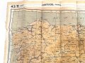 British WWII silk escape map 43K "Spain, Portugal, France" . Issued to both Brotish and U.S. paratroopers. Bery good condition