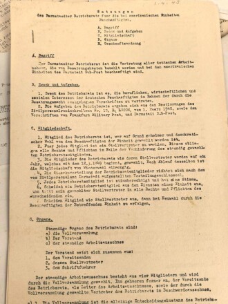U.S. Army , Papierkonvolut eines Zivilangestellten in Darmstadt 1948