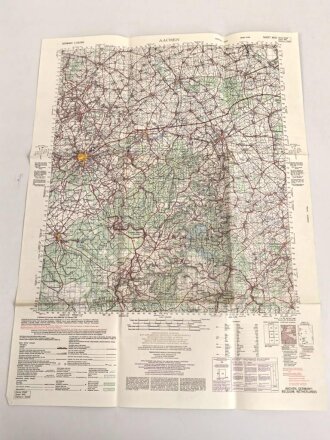 U.S. Army , 1961 dated map of "Aachen"