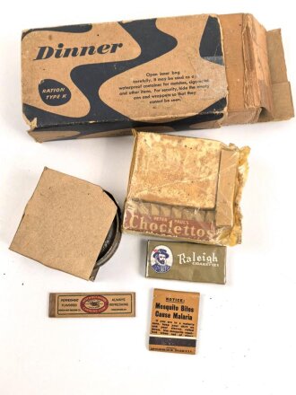 U.S. Army WWII K-Ration with content