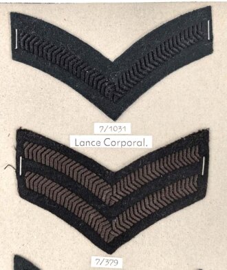 Großbritannien, Sammlung Rangabzeichen Heer, auf...