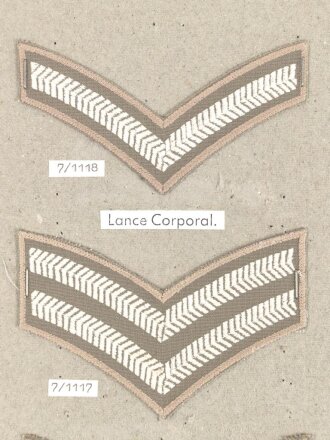 Großbritannien, Sammlung Rangabzeichen Heer, auf...