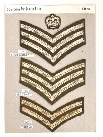 Großbritannien, Sammlung Rangabzeichen Heer, auf...