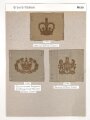 Großbritannien, Sammlung Rangabzeichen Heer, auf Karton getackert