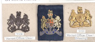 Großbritannien, Sammlung Rangabzeichen Heer, auf...