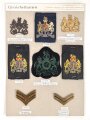 Großbritannien, Sammlung Rangabzeichen Heer, auf Karton getackert
