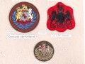Großbritannien, Sammlung Ärmelabzeichen Heer, auf Karton getackert