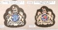 Großbritannien, Sammlung Ärmelabzeichen Heer, auf Karton getackert