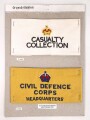 Großbritannien, Sammlung Armbinden Zivilschutz, auf Karton getackert