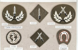 Großbritannien, Sammlung Ärmelabzeichen Heer,...