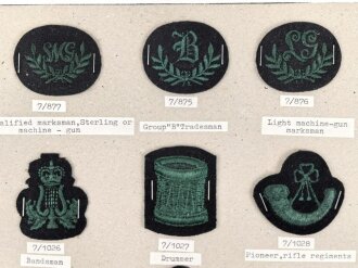 Großbritannien, Sammlung Ärmelabzeichen Heer,...