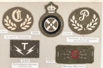 Großbritannien, Sammlung Ärmelabzeichen Heer,...