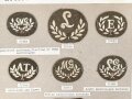 Großbritannien, Sammlung Ärmelabzeichen Heer, auf Karton getackert
