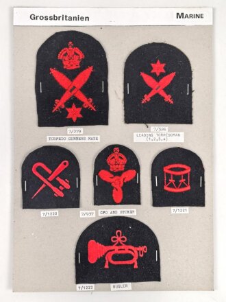 Großbritannien, Sammlung Ärmelabzeichen...