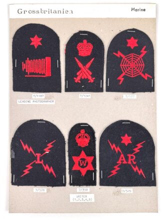 Großbritannien, Sammlung Ärmelabzeichen...