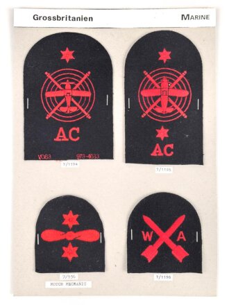 Großbritannien, Sammlung Ärmelabzeichen...