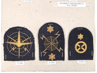 Großbritannien, Sammlung Tätigkeitsabzeichen Marine, auf Karton getackert