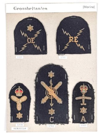 Großbritannien, Sammlung Tätigkeitsabzeichen...