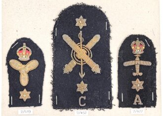 Großbritannien, Sammlung Tätigkeitsabzeichen Marine, auf Karton getackert