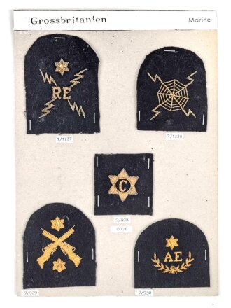 Großbritannien, Sammlung Tätigkeitsabzeichen...