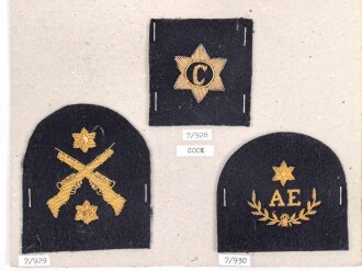 Großbritannien, Sammlung Tätigkeitsabzeichen Marine, auf Karton getackert