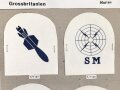 Großbritannien, Sammlung Ärmelabzeichen Marine, auf Karton getackert
