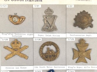 Großbritannien, Sammlung Mützenabzeichen,...