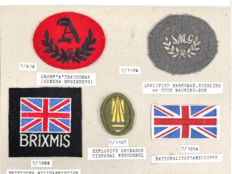 Großbritannien, Sammlung Ärmelabzeichen, auf...