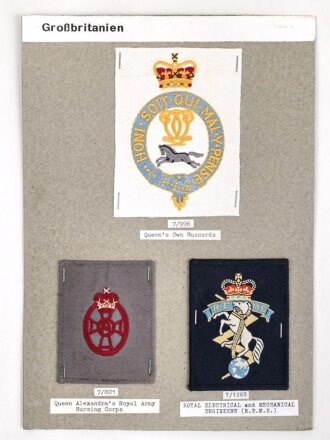 Großbritannien, Sammlung Ärmelabzeichen, auf...