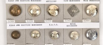 Großbritannien, Sammlung verschiedener Knöpfe