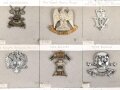 Großbritannien, Sammlung verschiedener Regimentsabzeichen