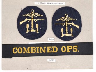 Großbritannien, Sammlung Ärmelabzeichen Marine, auf Karton getackert