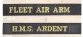 Großbritannien, Sammlung Mützenbänder für Matrosenmütze. auf Karton geklebt