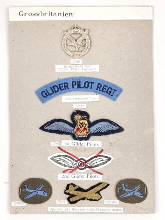 Großbritannien, Sammlung Effekten Glider Pilot, auf...