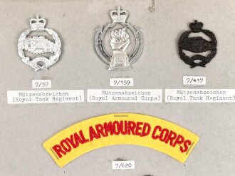 Großbritannien, Sammlung Mützenabzeichen und...