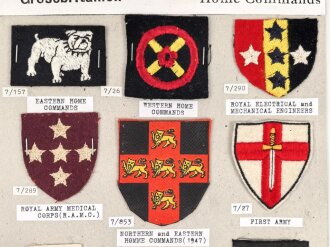 Großbritannien, Sammlung Ärmelabzeichen "...