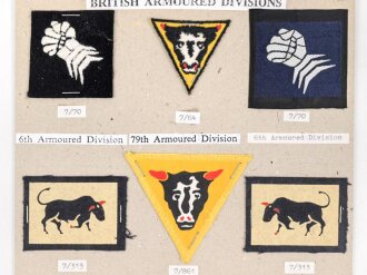 Großbritannien, Sammlung Ärmelabzeichen, auf...