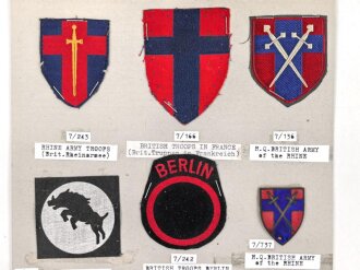 Großbritannien, Sammlung Ärmelabzeichen "...