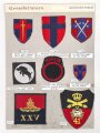 Großbritannien, Sammlung Ärmelabzeichen " Occupation Forces ", auf Karton getackert