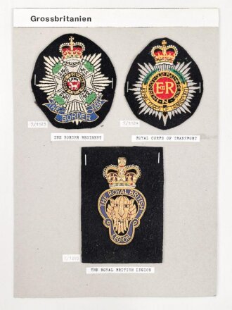 Großbritannien, Sammlung Ärmelabzeichen, auf...