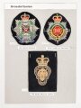 Großbritannien, Sammlung Ärmelabzeichen, auf Karton getackert