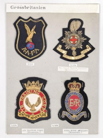 Großbritannien, Sammlung Ärmelabzeichen, auf...
