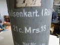 Behälter Hülsenkart ( Rö) 21 cm Mörser 18, datiert 1944. Höhe 62cm  ( Rö = Röchlinggranate , Betonbrechende Granate ) Seltenes Stück