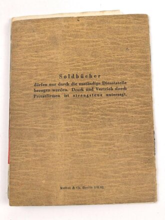 Deutscher Volkssturm Wehrmacht "Soldbuch"