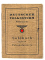 Deutscher Volkssturm Wehrmacht "Soldbuch"